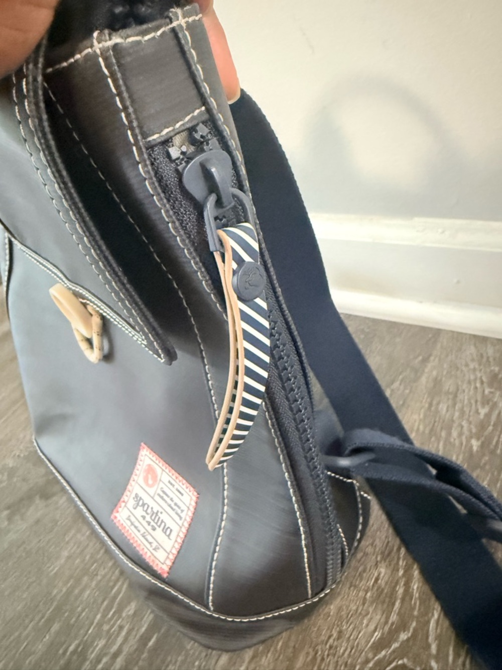 Spartina 449 Navy Backpack with Rope Top Handle - Picture 2 of 7